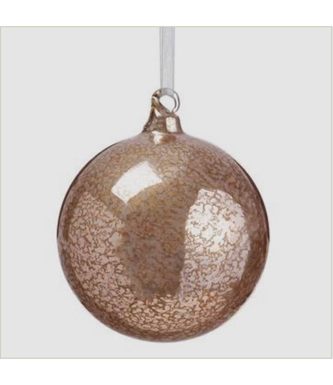 4.75" Glass Ball Ornament - Antique Copper