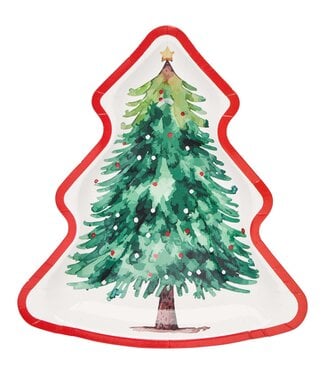 Tree Salad Plate Merry and Bright