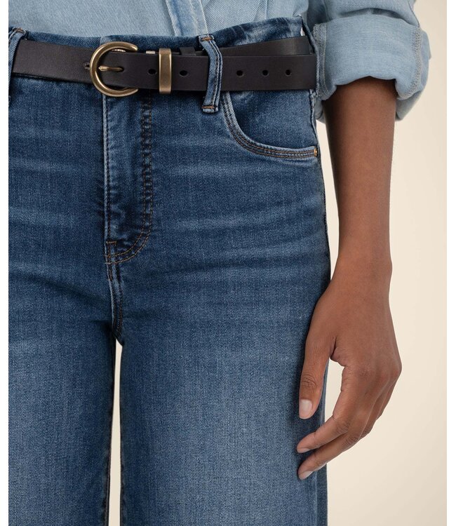 KUT FROM THE KLOTH Meg High Rise Fab Ab Wide Leg Raw Hem, Long