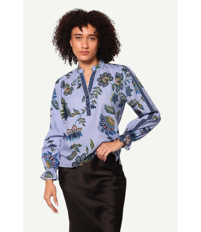 Ashley Ruffle Neck Top