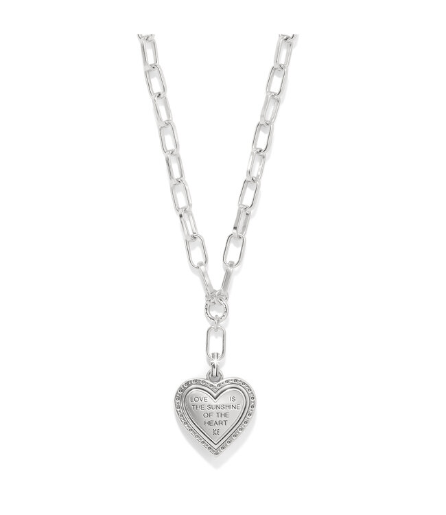BRIGHTON Mosaic Heart Two Tone Necklace
