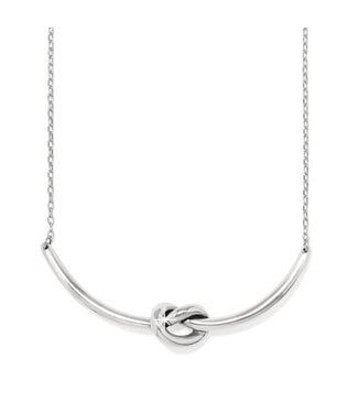 BRIGHTON Interlok Single Knot Necklace Silver
