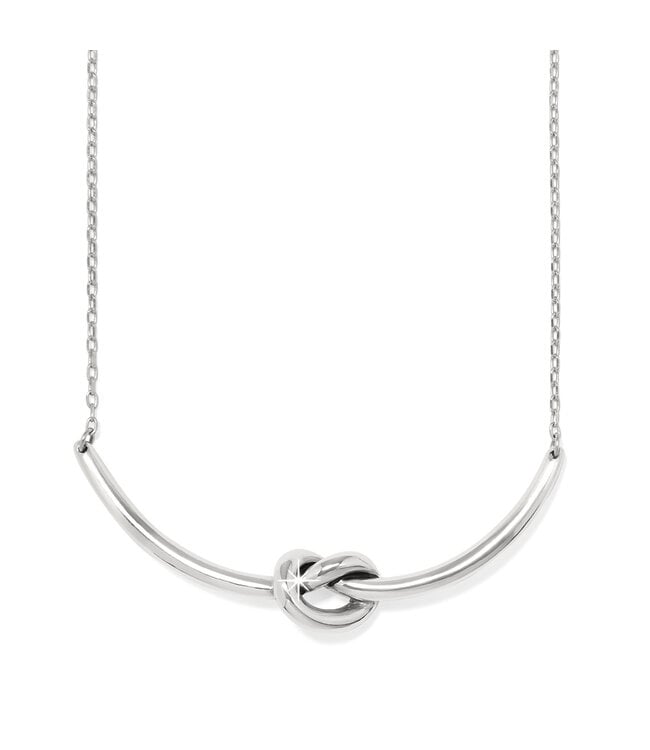 BRIGHTON Interlok Single Knot Necklace Silver