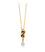 BRIGHTON Interlok Single Knot Drop Two Tone Necklace