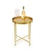 Gold Scalloped Edge Round Side/Accent Table