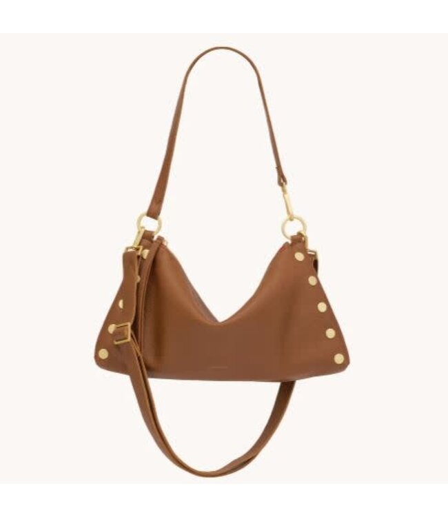 HAMMITT Kyle Med - Mahogany Pebble/Brushed Gold Red Zip