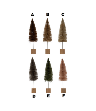 Sisal Bottle Brush Tree with Wood Base