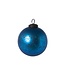 Antique Matte Blue Glass Ball Ornament