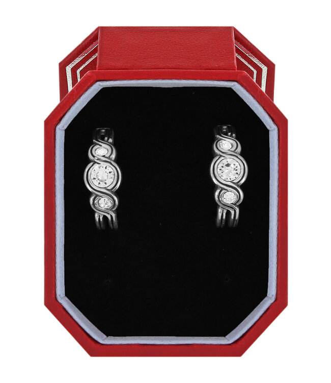 BRIGHTON Infinity Sparkle Hoop Earrings Gift Box