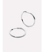 Slim Endless Hoops - Lo Medium Silver