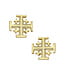 SUSAN SHAW Gold Multi Cross Stud Earring