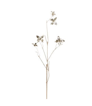 38" Champagne Butterfly Branch