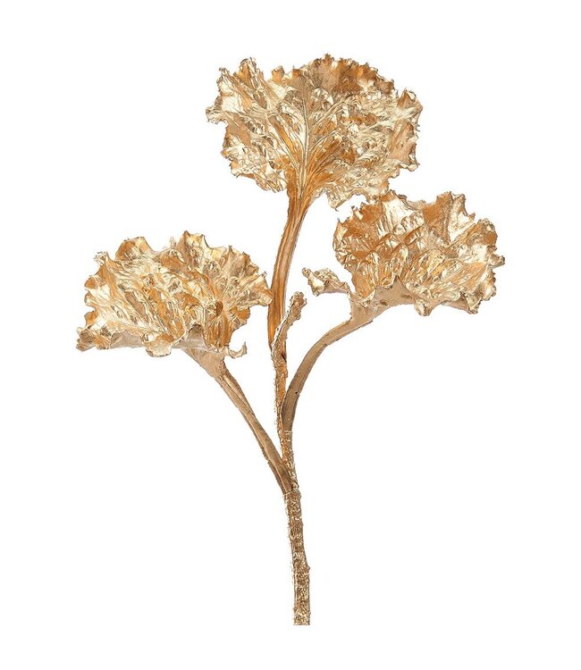 18” Metallic Kale Spray Gold