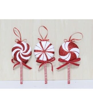 9" Peppermint Lollipop Ornament