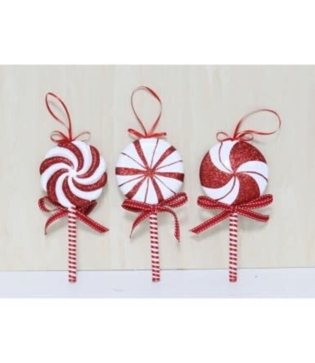 9" Peppermint Lollipop Ornament