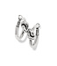 BRIGHTON Interlok Single Knot Silver Hoop Earrings