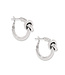 BRIGHTON Interlok Single Knot Silver Hoop Earrings