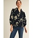 Sophia Button Down Floral Jacquard Top