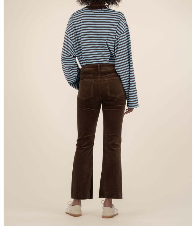 KUT FROM THE KLOTH Kelsey Mid Rise Ankle Flare Inset Leg