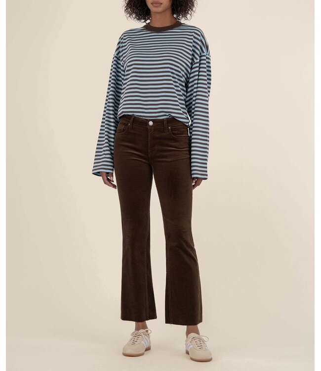 KUT FROM THE KLOTH Kelsey Mid Rise Ankle Flare Inset Leg