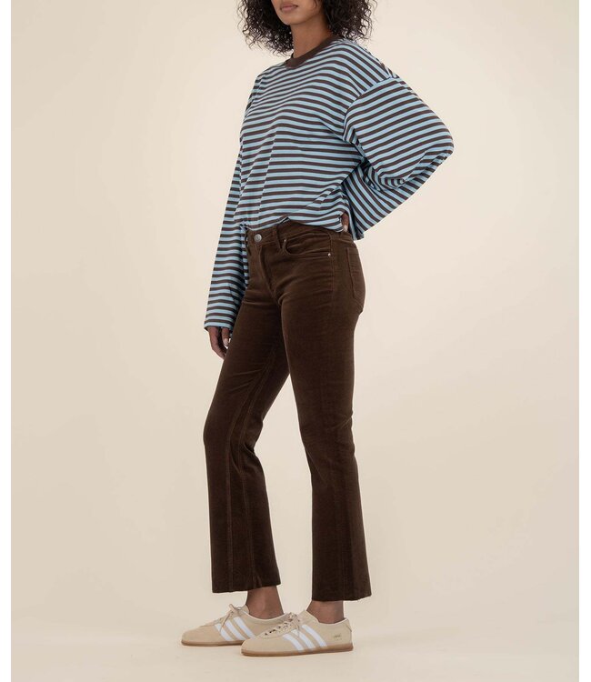 KUT FROM THE KLOTH Kelsey Mid Rise Ankle Flare Inset Leg