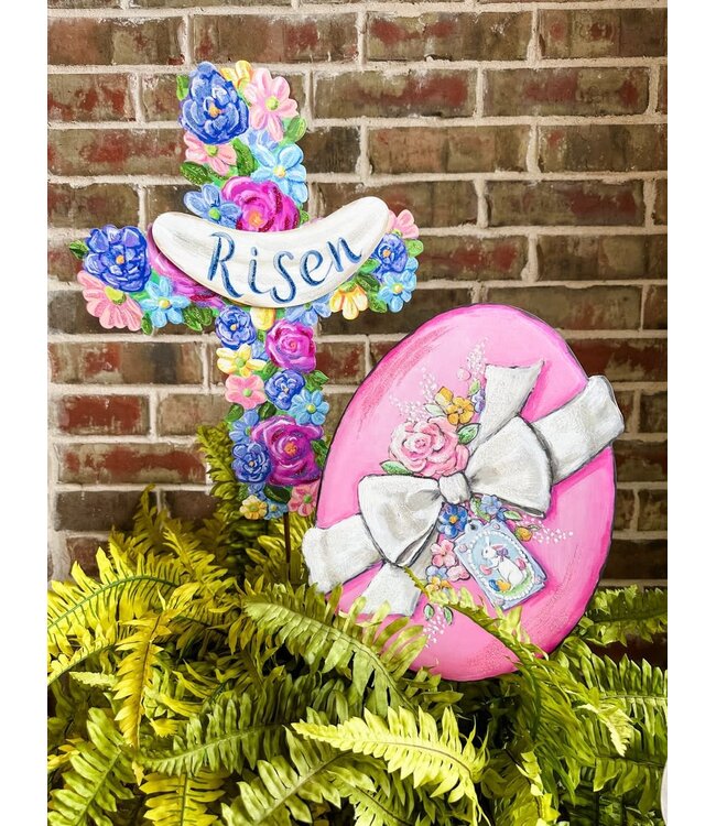 THE ROUND TOP COLLECTION Risen Floral Cross