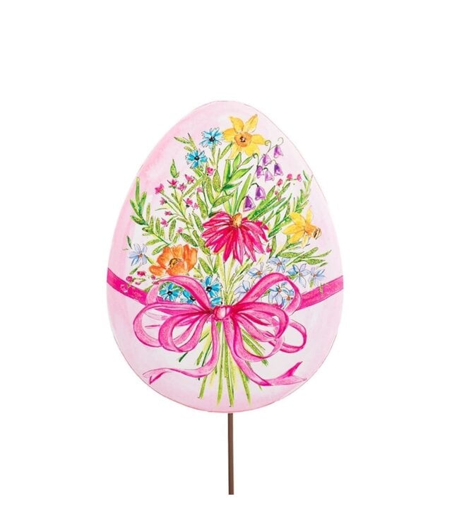 THE ROUND TOP COLLECTION Beck's Floral Easter Egg Stake