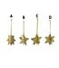 Metal 3D Snowflake Ornament With Cut-Outs, Antique Gold Finish