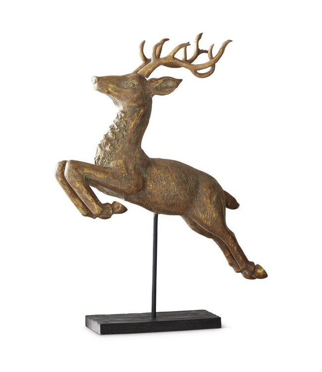 35 Inch Gold Flying Reindeer