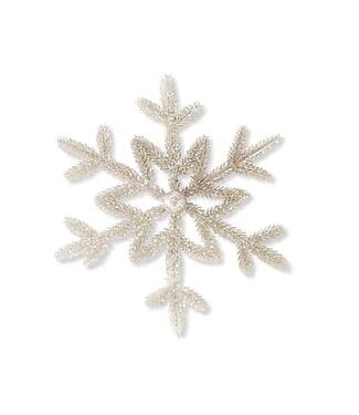 18 Inch Platinum Glitter Pine Snowflake