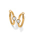BRIGHTON Mystery of Love Gold Crystal Hoop Earrings