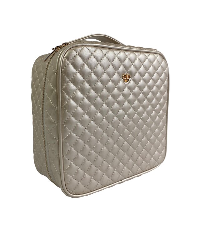 Mini Diva Makeup Case - Pearl Quilted