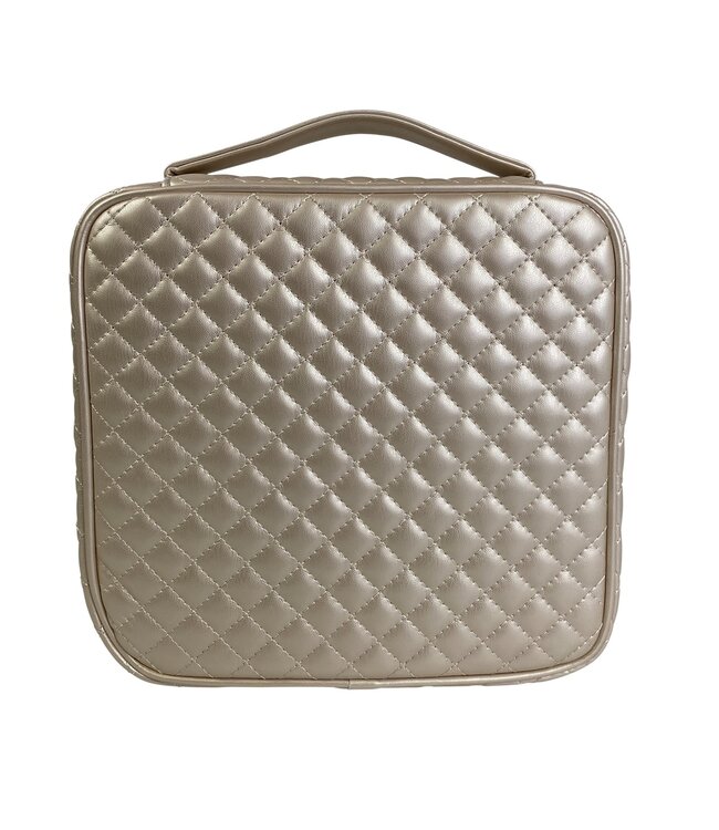 Mini Diva Makeup Case - Pearl Quilted
