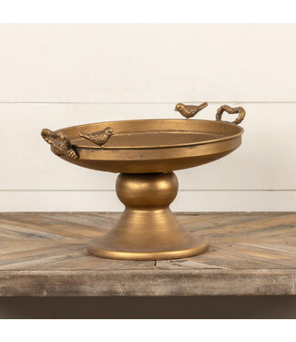 Raised Gold Tray with Birds