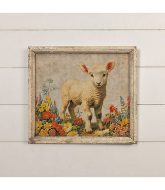 Framed Baby Lamb Print