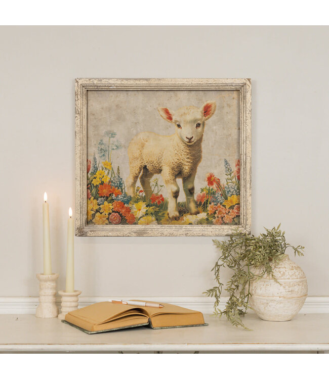Framed Baby Lamb Print
