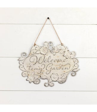 Welcome to My Garden Hanging Sign