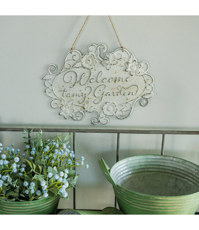 Welcome to My Garden Hanging Sign