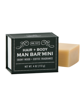 Man Bar Mini Hair & Body -Ebony Wood & Coffee