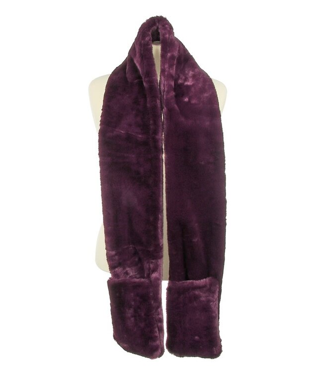 Scarf Fur Plush With Pockets