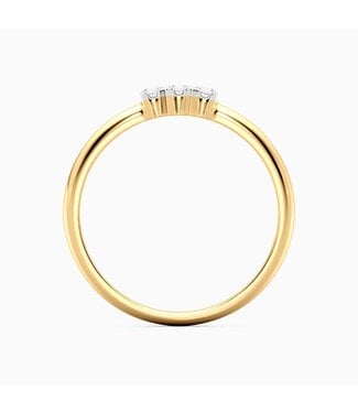 ELLA STEIN Lab-Grown 0.10 Ct Tri-Stone Brilliance Ring-7