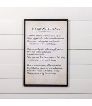 My Favorite Things Sign