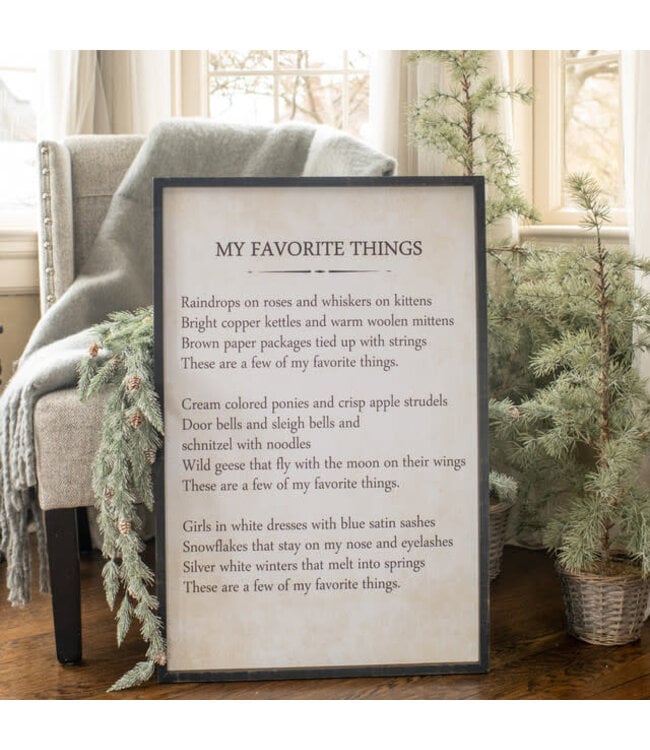 My Favorite Things Sign