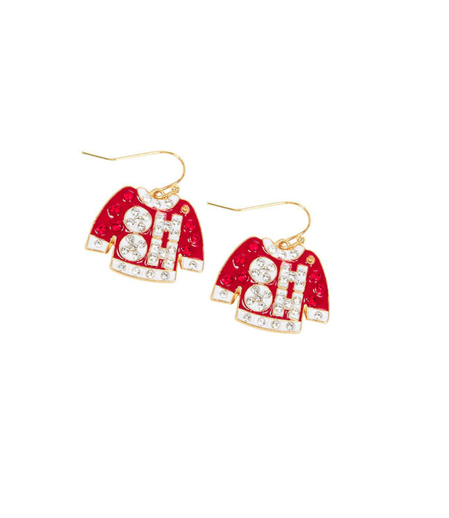Gold Christmas Sweater Earrings