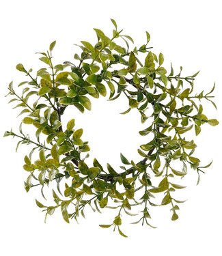 4.5 Inch Boxwood Candle Ring Green