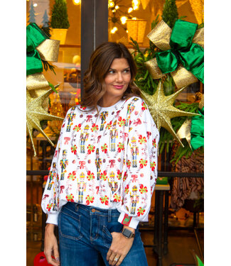 Queen of Sparkles Eliana Nutcracker & Candy Cane Sweatshirt