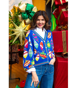 Queen of Sparkles Ivy Multi Jeweled Ornament Button up Cardigan