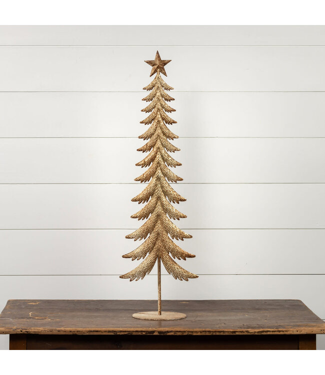 Gold Metal Tree with Star Topper