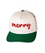 Merry Embroidered Canvas Snapback Baseball