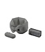 Inflating Neck Pillow with Case/Pump Dark Gray